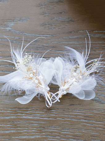 Pince à cheveux plumes coiffes de mariage accessoires de cheveux de mariée 1 pièce