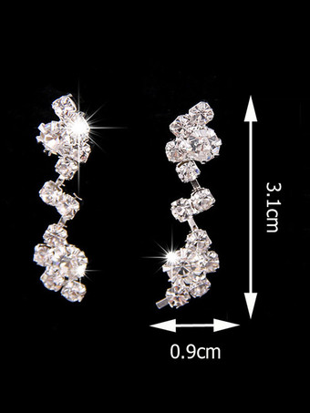 Ensembles de bijoux de mariée collier et boucle d'oreilles argent