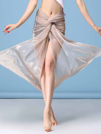 ワインレッド シャンパンカラー ベリーダンス衣装 大人用 社交ダンス衣装 オーガンザ 女性用 パフォーマンス ベリーダンサー 無地 スカート コスチューム