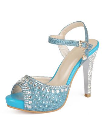 Gold evening shoes outlet with rhinestones