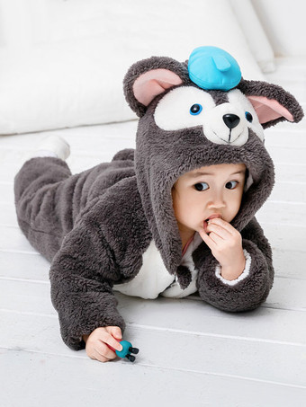 ダークグレー ベビー着ぐるみパジャマ　ピンク　動物着　アングリーバード　ジャンプスー　連体服　赤ちゃん　赤ん坊　仮装　防寒服