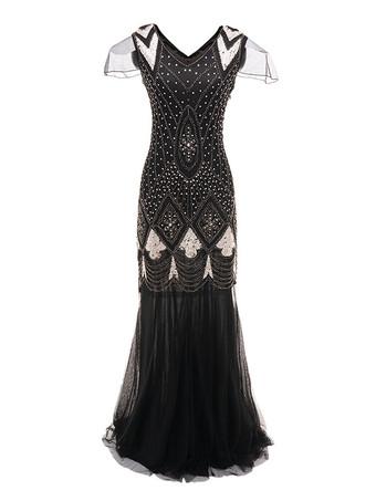 Robe charleston robe vintage 1920s Costume Gatsby Robe Flapper en