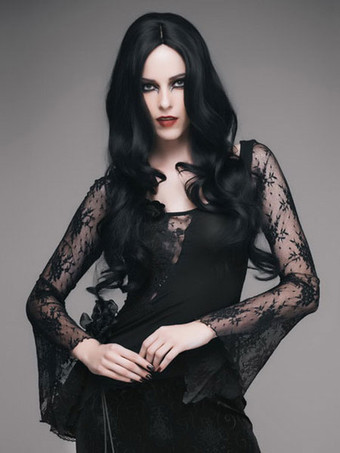 Gothic Carnival Costume Top Women Long Sleeve Lace Retro Costumes