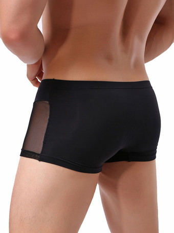 メンズセクシーランジェリーセミシェアパッチワークナイロンボーイズ