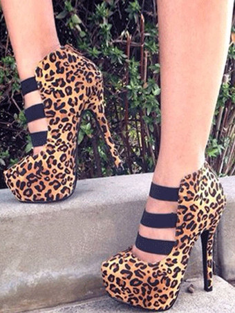 scarpe leopardate tacco