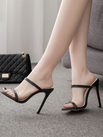 Высокий каблук Сандалии Тапочки Женщины открытым носком туфли на шпильках