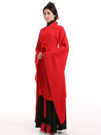 古代の漢方伝統的な赤い女性の装いハロウィン