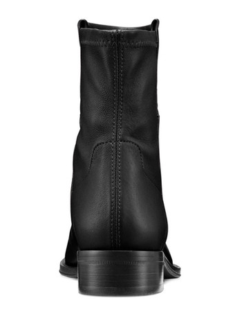 Botines mujer negro de tacón gordo de puntera redonda 2.5cm de Primavera Otoño Color liso para uso al aire libre estilo moderno 2025