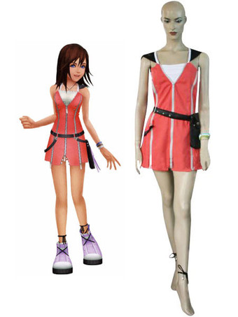 Kingdom Hearts Kairi Red Dress Cosplay Costume
