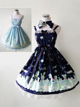 Sweet Lolita Dress Ice Dolls JSK Chiffon Ruffles Lolita Jumper Skirt