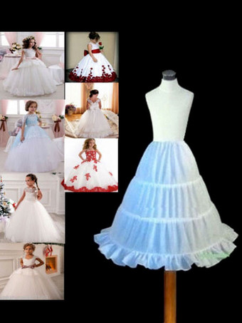 Jupon ivoire enfant robe de mariée Tulle 1 couche 3 cerceau jupon de cérémonie