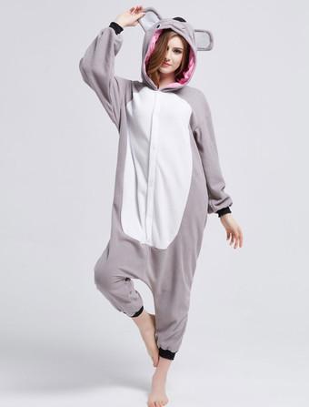 Kigurumi Pajamas Koala Onesie Snuggie Grey Fleece Animal Winter