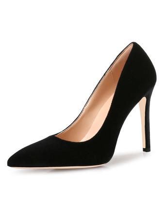 ブラック ハイヒール ポインテッドトゥ パンプス シルバーグレー ピンヒール ベルベット 10cm 無地 シューズ ハイヒールシューズ レディース靴 結婚式 二次会 通勤用 仕事 キャバ 卒園式 卒園式