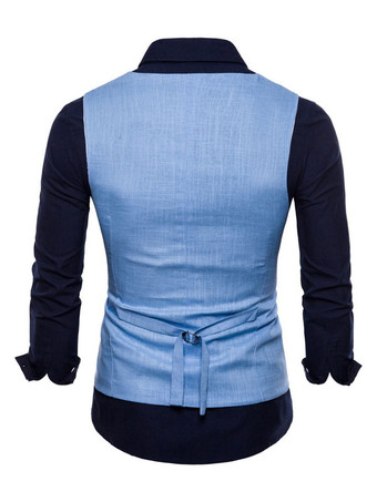 スーツ ベスト ダークグリーン スリム ビジネス メンズベスト フォーマル ジャケット 正装 綿麻 無地 フロントボタン ブレザー ジャケット Vネック メンズファッション