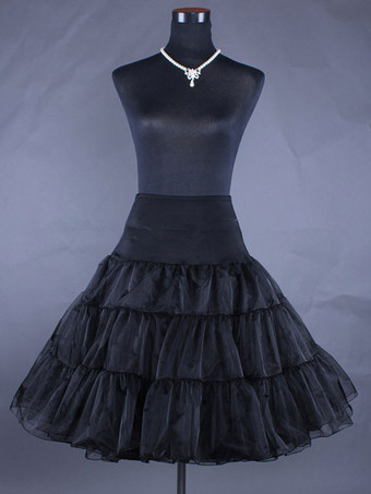 Lolita Jupon doux noir 2023 taille haute Lolita Petite Jupe Déguisements Halloween