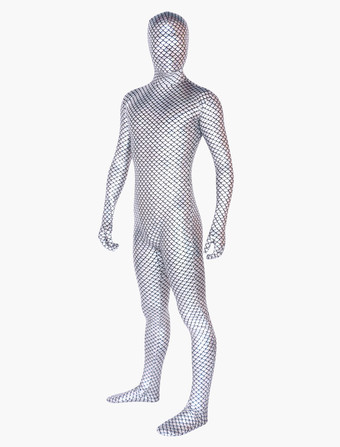 全身タイツ　メタリック　男女兼用　大人用　魚柄　 ハロウィン