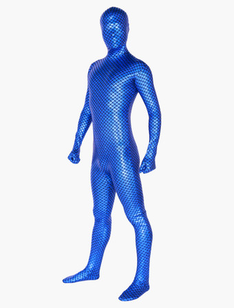 全身タイツ　メタリック　男女兼用　大人用　魚柄　 ハロウィン