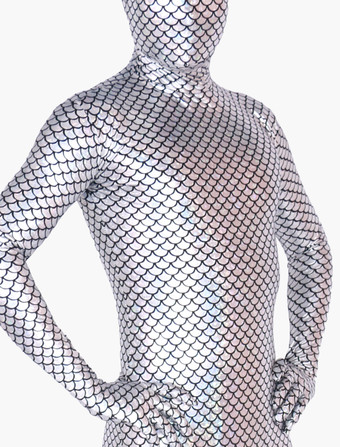 全身タイツ　メタリック　男女兼用　大人用　魚柄　 ハロウィン