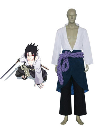 Halloween Costume Carnevale Naruto Uchiha Sasuke Anime cosplay costume con grembiule e cintura