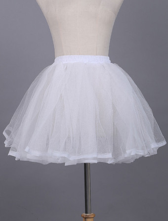 White Lolita Petticoat Lace Polyester Petticoat 