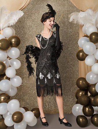 ワンピース 1920年代フラッパー チャールストン ワンピース ヴィンテージ 華麗なるギャツビーワンピース ハロウィン バーガンディ