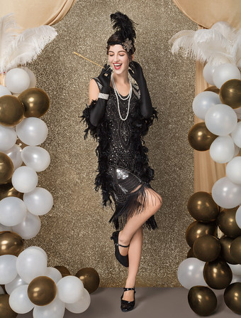 ワンピース 1920年代フラッパー チャールストン ワンピース ヴィンテージ 華麗なるギャツビーワンピース ハロウィン バーガンディ