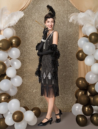 ワンピース 1920年代フラッパー チャールストン ワンピース ヴィンテージ 華麗なるギャツビーワンピース ハロウィン バーガンディ