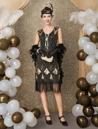 ワンピース 1920年代フラッパー チャールストン ワンピース ヴィンテージ 華麗なるギャツビーワンピース ハロウィン バーガンディ