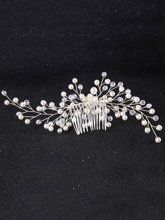 ウェディング　ヘアアクセサリー　髪飾り　ヘッドピース　ヘッドドレス　トランスペアレント　
