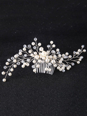 ウェディング　ヘアアクセサリー　髪飾り　ヘッドピース　ヘッドドレス　トランスペアレント　
