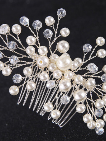 ウェディング　ヘアアクセサリー　髪飾り　ヘッドピース　ヘッドドレス　トランスペアレント　