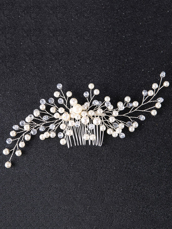ウェディング　ヘアアクセサリー　髪飾り　ヘッドピース　ヘッドドレス　トランスペアレント　