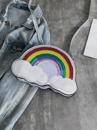 スウィートロリータバッグレインボークラウスレザースパンコールPUロリータショルダーバッグ