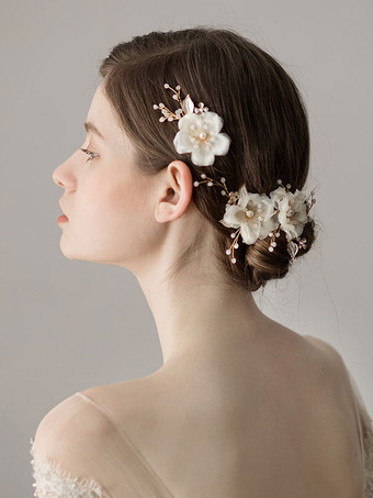 Blumen Girlande Perle Stirnband Hochzeit Foto Braut Haarschmuck Kopf Dekor Neu 