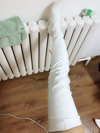 ホワイト オーバーザニーブーツ ポインテッドトゥ スティレットヒール サイハイブーツ セクシー ハイヒール ブーツ 女性