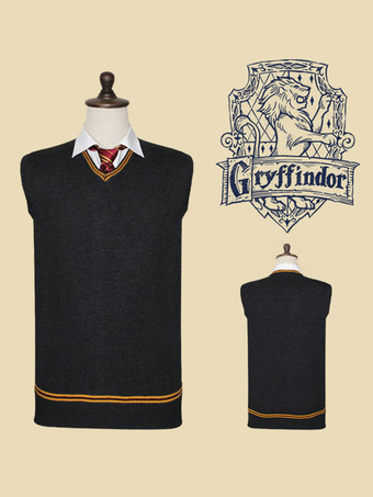 Harry Potter Cosplay disfraz chaleco suéter Hufflepuff Ravenclaw Slytherin Gryffindor Top Carnival