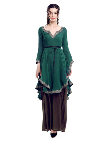 Victorian Dress Costume Retro Victorian Dresses Long Trumpet sleeves Medieval Halloween Cosplay Costume is $109.99 (15% off)