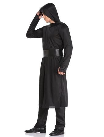 Men Ninja Warrior Master Costume Black Outfit Halloween