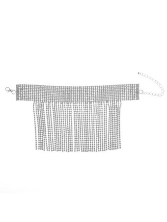 plateado Zapatos de mujer Accesorios Cadena de tobillo de diamantes de imitación de oro con borlas