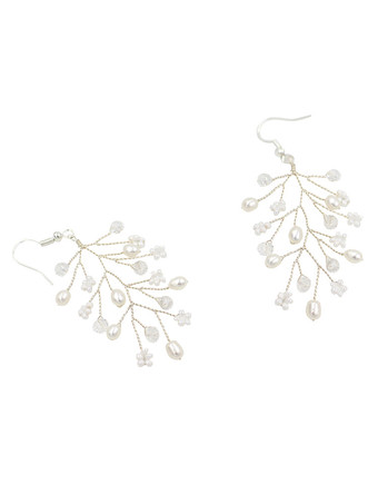 Boucles d'oreilles de mariage bijoux de mariage argent perle