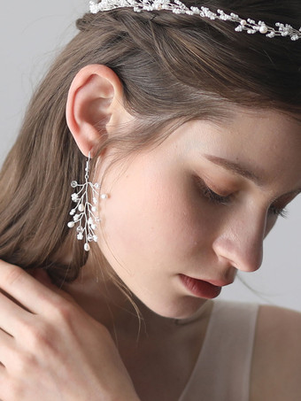 Boucles d'oreilles de mariage bijoux de mariage argent perle