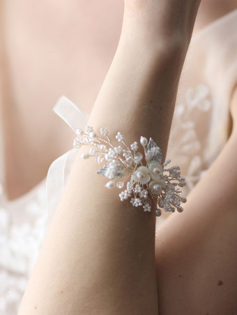 Свадебный браслет Серебряный жемчуг Бижутерия Свадебные аксессуары