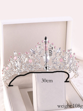 ヘッドピース結婚式ティアラプリンセスクラウンラインストーンヘアアクセサリー用花嫁