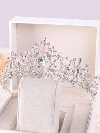 ヘッドピース結婚式ティアラプリンセスクラウンラインストーンヘアアクセサリー用花嫁