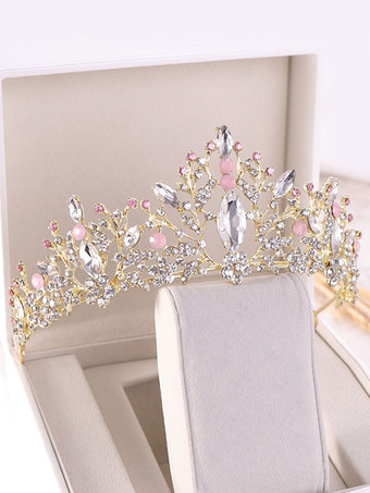 ヘッドピース結婚式ティアラプリンセスクラウンラインストーンヘアアクセサリー用花嫁