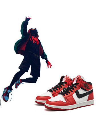 Anime Spider Man Into The Spider Verse Miles Morales Leather Sports Shoes