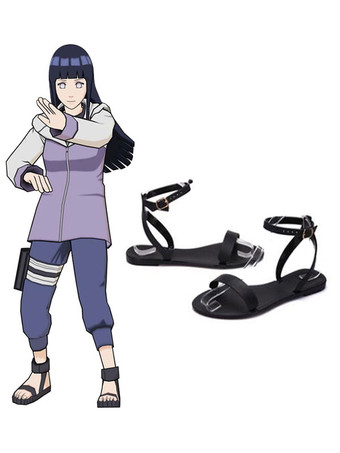 Naruto Anime Prop Shippuden Hyuga Hinata Summer Sandals Cosplay Shoes Halloween