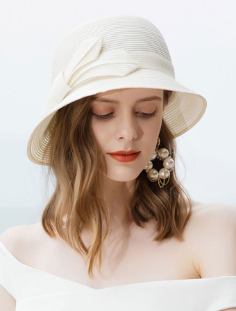 blanc Accessoire Costume Rétro Style Vintage Chapeau Knot Style Britannique Déguisements Halloween