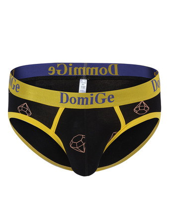ブラック 男性のためのセクシーなパンティープリントイエローレーヨンタンガメンズランジェリー
