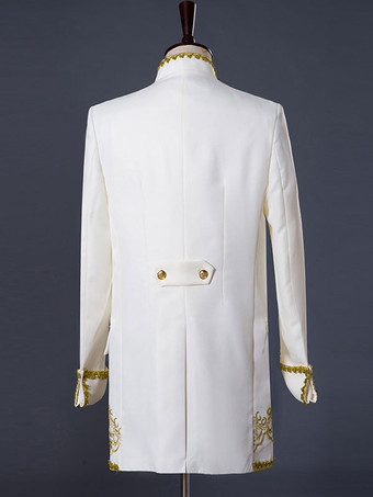 チョッキとパンツ3ピース衣装を持つ男性のヴィンテージコスチューム貴族スタイルブレザージャケットハロウィン